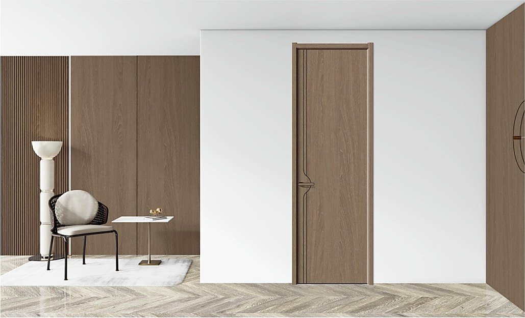 SOLID WOOD MELAMINE WOODEN DOOR
